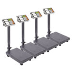 1-SOGA 4X 150kg Electronic Digital Platform Scale Computing Shop Postal Weight Black