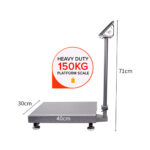 6-SOGA 4X 150kg Electronic Digital Platform Scale Computing Shop Postal Weight Black