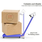 2-SOGA 4X 150kg Electronic Digital Platform Scale Computing Shop Postal Weight Blue
