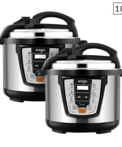 1-SOGA 2X Electric Stainless Steel Pressure Cooker 10L 1600W Multicooker 16