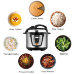 2-SOGA Electric Stainless Steel Pressure Cooker 12L 1600W Multicooker 16