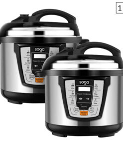 1-SOGA 2X Electric Stainless Steel Pressure Cooker 12L 1600W Multicooker 16