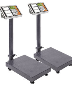 1-SOGA 2X 300kg Electronic Digital Platform Scale Computing Shop Postal Weight Black
