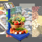 7-SOGA 300kg Electronic Digital Platform Scale Computing Shop Postal Scale Blue