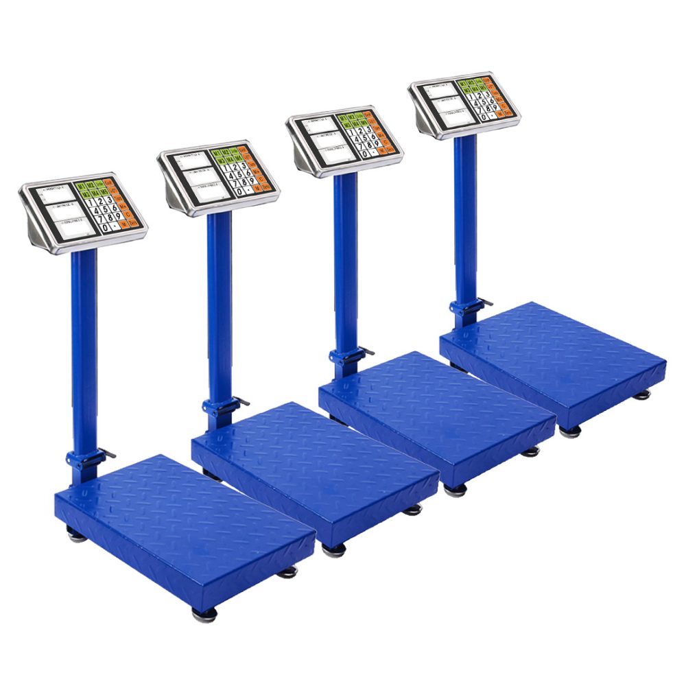 1-SOGA 4X 300kg Electronic Digital Platform Scale Computing Shop Postal Weight Blue
