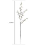 2-SOGA 10X Artificial Silk Flower Fake Cherry Blossom Bouquet Table Decor White