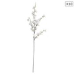 1-SOGA 10X Artificial Silk Flower Fake Cherry Blossom Bouquet Table Decor White