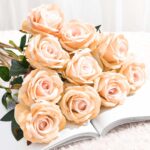 5-SOGA 20pcs Artificial Silk Flower Fake Rose Bouquet Table Decor Champion