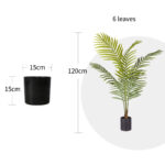 2-SOGA 120cm Green Artificial Indoor Rogue Areca Palm Tree Fake Tropical Plant Home Office Decor