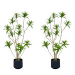 1-SOGA 2X 150cm Lily Bamboo Plant Tree Living Room Artificial Plant Home Accent Decoration