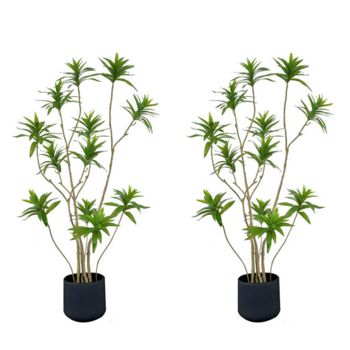 1-SOGA 2X 150cm Lily Bamboo Plant Tree Living Room Artificial Plant Home Accent Decoration