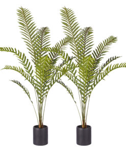 1-SOGA 2X 160cm Green Artificial Indoor Rogue Areca Palm Tree Fake Tropical Plant Home Office Decor