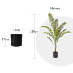 2-SOGA 4X 160cm Green Artificial Indoor Rogue Areca Palm Tree Fake Tropical Plant Home Office Decor