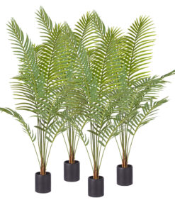 1-SOGA 4X 180cm Green Artificial Indoor Rogue Areca Palm Tree Fake Tropical Plant Home Office Decor