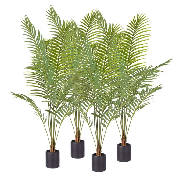 1-SOGA 4X 180cm Green Artificial Indoor Rogue Areca Palm Tree Fake Tropical Plant Home Office Decor