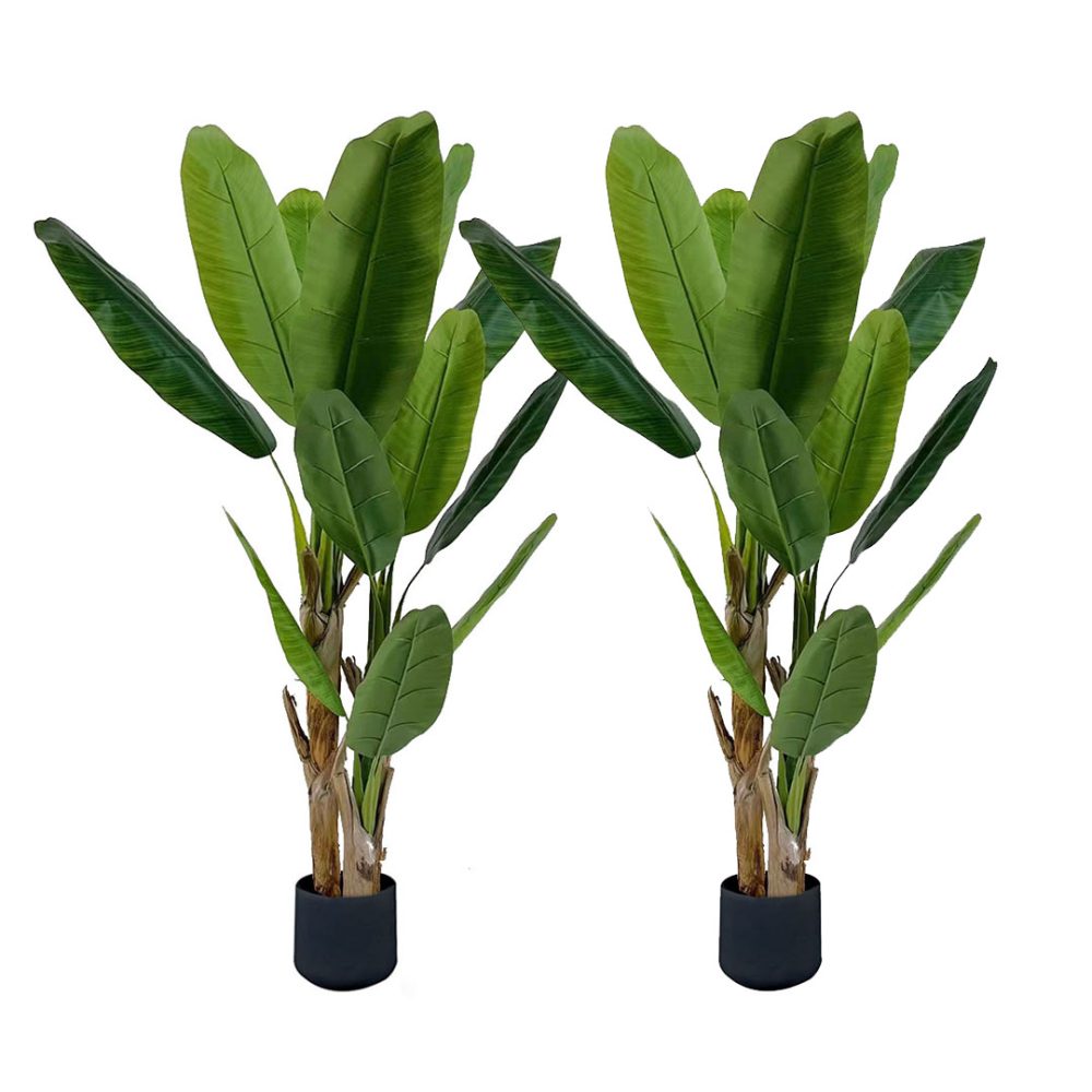 1-SOGA 2X 220cm Banna Plant Bird of Paradise Tree Artificial Plant Home Accent Decor