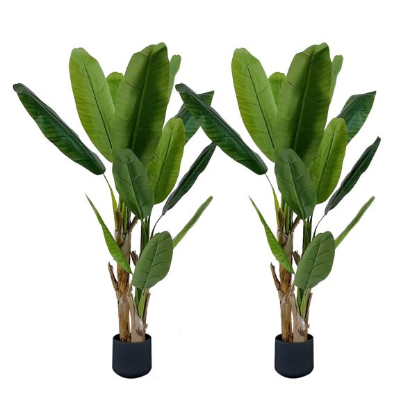 1-SOGA 2X 220cm Banna Plant Bird of Paradise Tree Artificial Plant Home Accent Decor