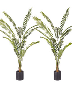 1-SOGA 2X 240cm Artificial Green Rogue Hares Foot Fern Tree Fake Tropical Indoor Plant Home Office Decor