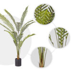 4-SOGA 4X 240cm Artificial Green Rogue Hares Foot Fern Tree Fake Tropical Indoor Plant Home Office Decor