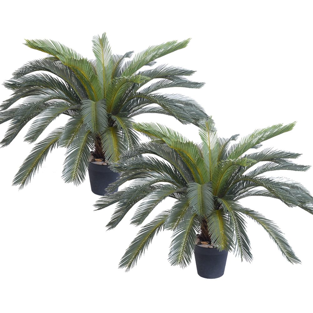 1-SOGA 2X 155cm Artificial Indoor Cycas Revoluta Cycad Sago Palm Fake Decoration Tree Pot Plant