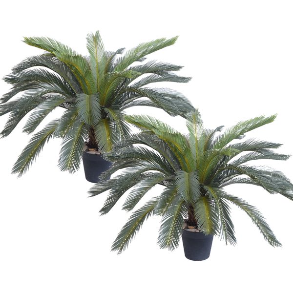 1-SOGA 2X 155cm Artificial Indoor Cycas Revoluta Cycad Sago Palm Fake Decoration Tree Pot Plant