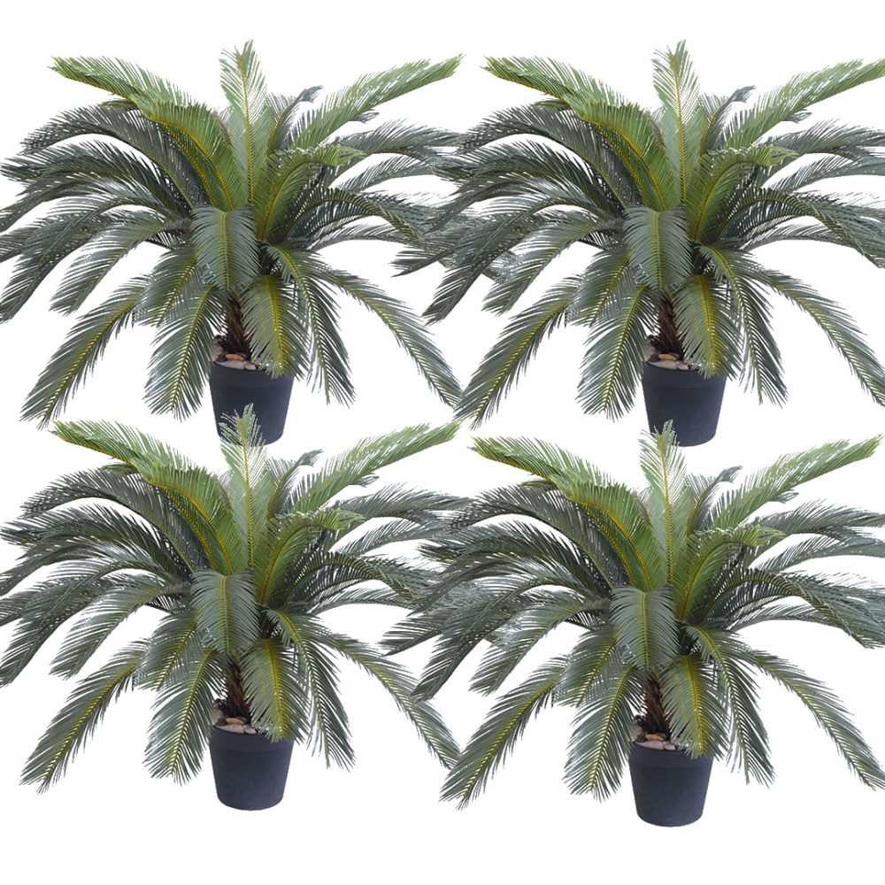 1-SOGA 4X 155cm Artificial Indoor Cycas Revoluta Cycad Sago Palm Fake Decoration Tree Pot Plant