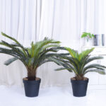 3-SOGA 4X 155cm Artificial Indoor Cycas Revoluta Cycad Sago Palm Fake Decoration Tree Pot Plant