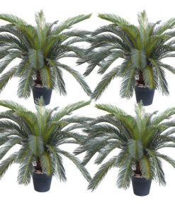 1-SOGA 4X 155cm Artificial Indoor Cycas Revoluta Cycad Sago Palm Fake Decoration Tree Pot Plant