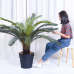 5-SOGA 4X 155cm Artificial Indoor Cycas Revoluta Cycad Sago Palm Fake Decoration Tree Pot Plant