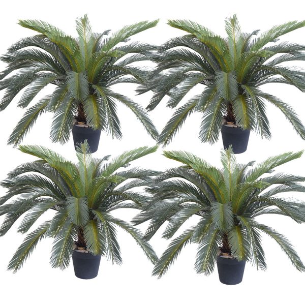 1-SOGA 4X 155cm Artificial Indoor Cycas Revoluta Cycad Sago Palm Fake Decoration Tree Pot Plant