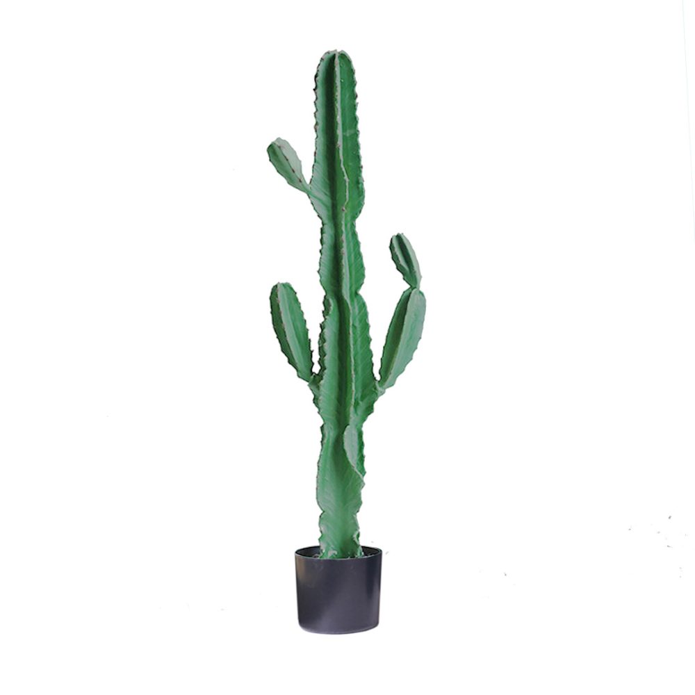 1-SOGA 120cm Green Artificial Indoor Cactus Tree Fake Plant Simulation Decorative 6 Heads