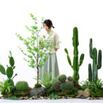 7-SOGA 120cm Green Artificial Indoor Cactus Tree Fake Plant Simulation Decorative 6 Heads