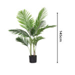 2-SOGA 145cm Green Artificial Indoor Swallowtail Sunflower Tree Fake Plant Simulation Decorative
