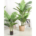 5-SOGA 145cm Green Artificial Indoor Swallowtail Sunflower Tree Fake Plant Simulation Decorative
