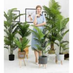 7-SOGA 145cm Green Artificial Indoor Swallowtail Sunflower Tree Fake Plant Simulation Decorative