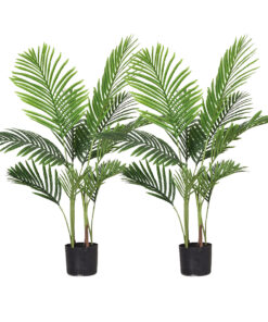 1-SOGA 2X 145cm Green Artificial Indoor Swallowtail Sunflower Tree Fake Plant Simulation Decorative