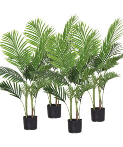1-SOGA 4X 145cm Green Artificial Indoor Swallowtail Sunflower Tree Fake Plant Simulation Decorative