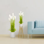 8-SOGA 120cm Nearly Natural Plume Grass Artificial Plant