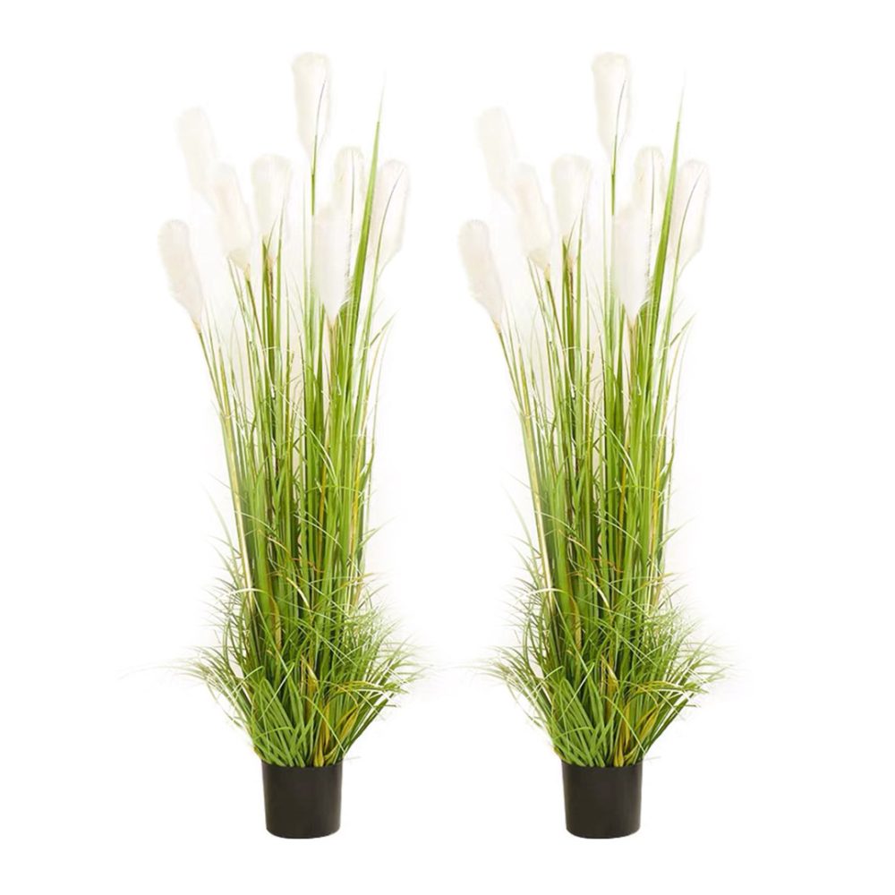 1-SOGA 2X 120cm Nearly Natural Plume Grass Artificial Plant