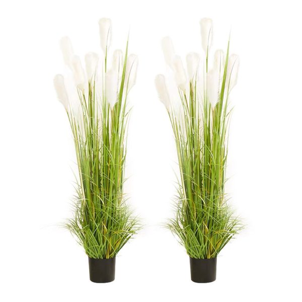 1-SOGA 2X 120cm Nearly Natural Plume Grass Artificial Plant