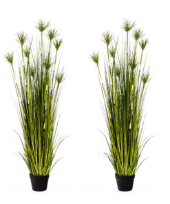 1-SOGA 2X 150cm Cyperus Papyrus Plant Tree Artificial Green Grass