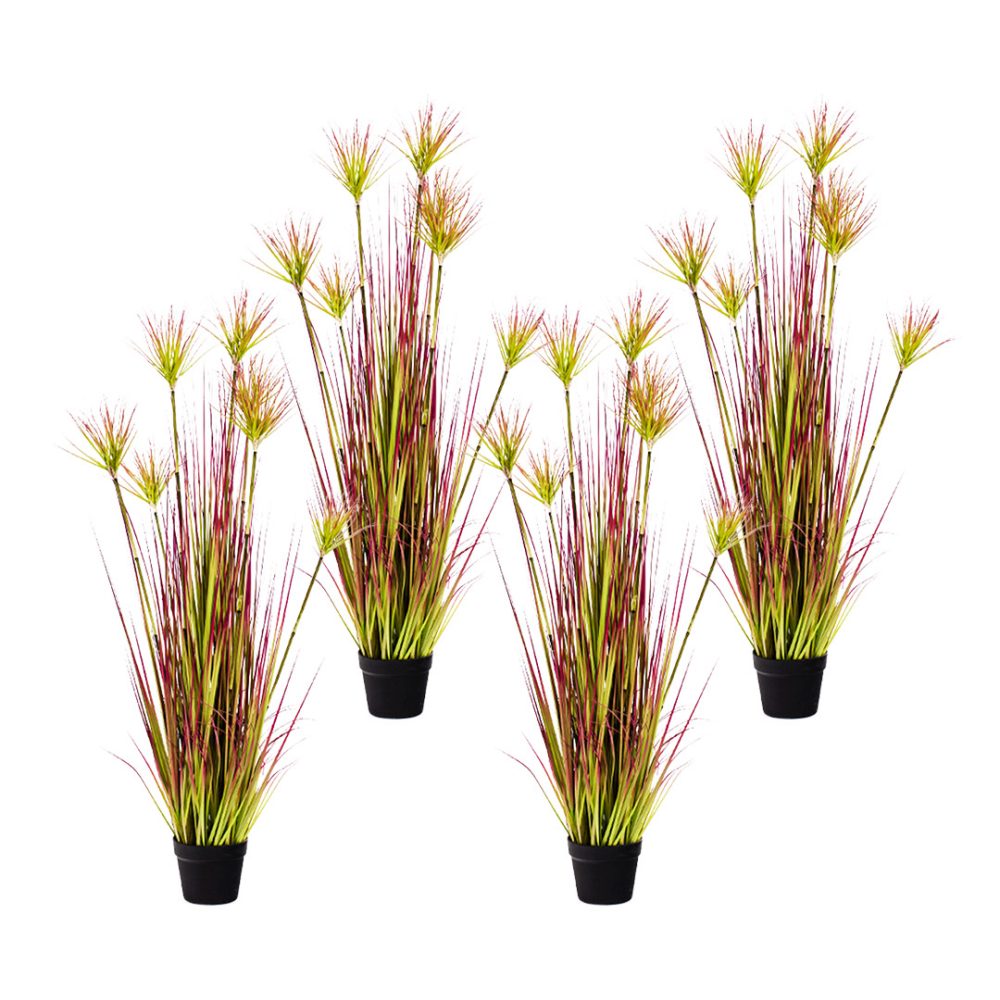 1-SOGA 4X 120cm Green Artificial Indoor Potted Papyrus Plant Tree Fake Simulation Decorative