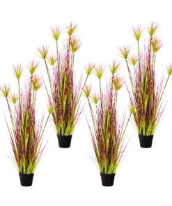 1-SOGA 4X 120cm Green Artificial Indoor Potted Papyrus Plant Tree Fake Simulation Decorative