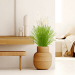 3-SOGA 137cm Potted Tall Silk Fake Pampas Grass