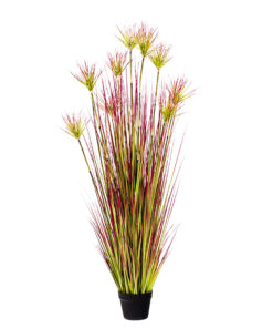 1-SOGA 150cm Purple-Red Artificial Indoor Potted Papyrus Plant Tree Fake Simulation Decorative