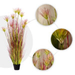 4-SOGA 2X 150cm Purple-Red Artificial Indoor Potted Papyrus Plant Tree Fake Simulation Decorative
