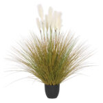 1-SOGA 137cm Artificial Indoor Potted Reed Bulrush Grass Tree Fake Plant Simulation Decorative