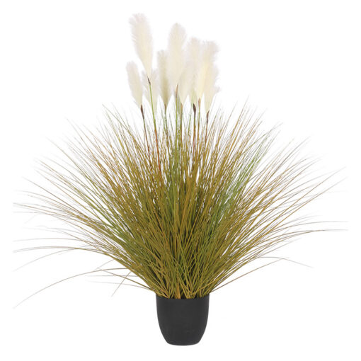 1-SOGA 137cm Artificial Indoor Potted Reed Bulrush Grass Tree Fake Plant Simulation Decorative
