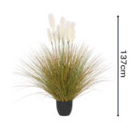 2-SOGA 2X 137cm Artificial Indoor Potted Reed Bulrush Grass Tree Fake Plant Simulation Decorative