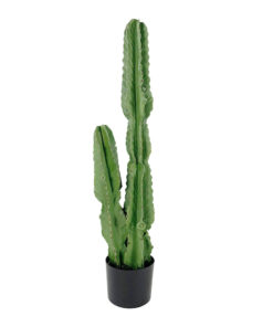1-SOGA 95cm Green Artificial Indoor Cactus Tree Fake Plant Simulation Decorative 2 Heads